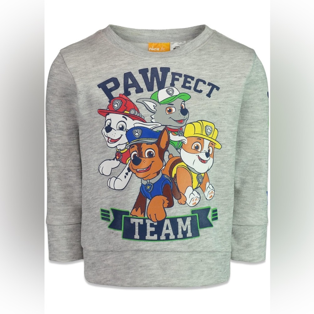 Paw Patrol Rubble Marshall Chase Fleece Sweatshirt Toddler to Big Kid